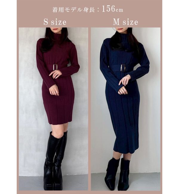 RESEXXY「【WEB限定】ワイドリブニットワンピース」|ワンピース|