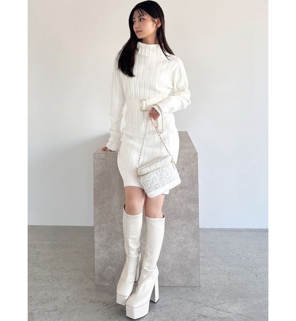 RESEXXY「【WEB限定】ワイドリブニットワンピース」|ワンピース|