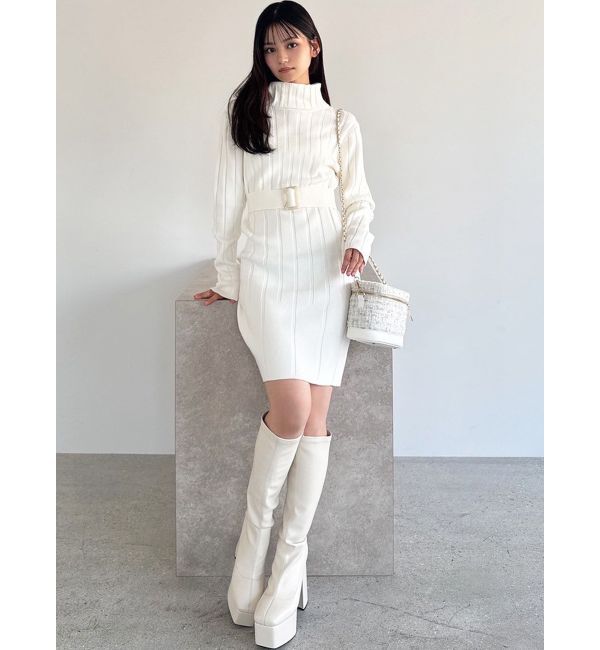 RESEXXY「【WEB限定】ワイドリブニットワンピース」|ワンピース|