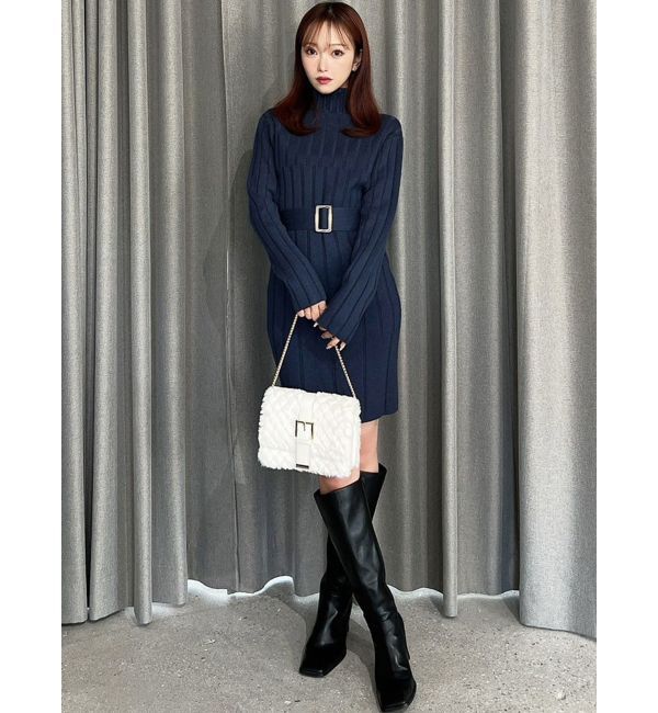 RESEXXY「【WEB限定】ワイドリブニットワンピース」|ワンピース|