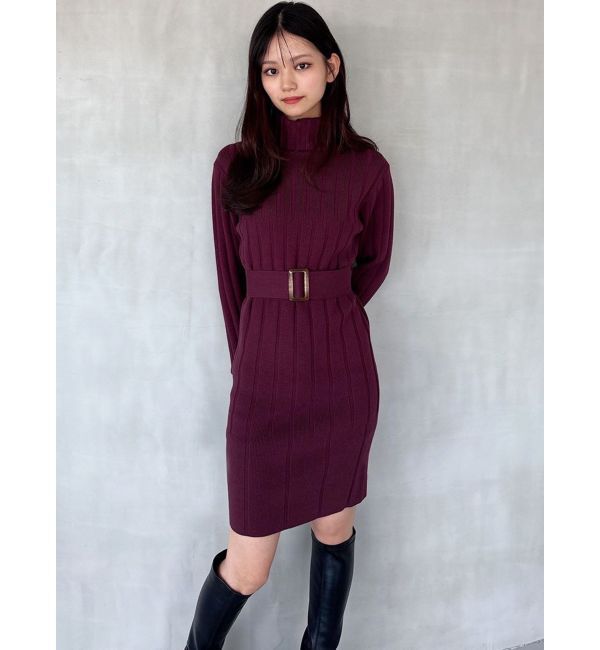 RESEXXY「【WEB限定】ワイドリブニットワンピース」|ワンピース|