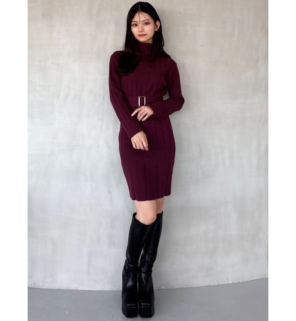 RESEXXY「【WEB限定】ワイドリブニットワンピース」|ワンピース|