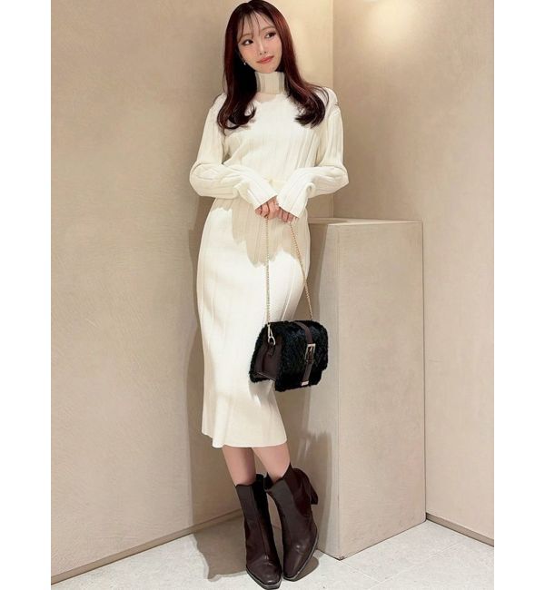 RESEXXY「【WEB限定】ワイドリブニットワンピース」|ワンピース|