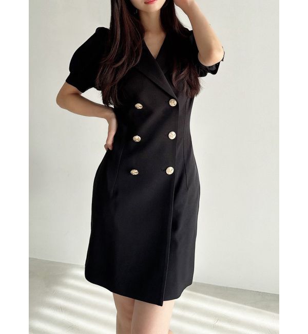 RESEXXY「レースアップスリーブシアーワンピース」|ワンピース|ブラック