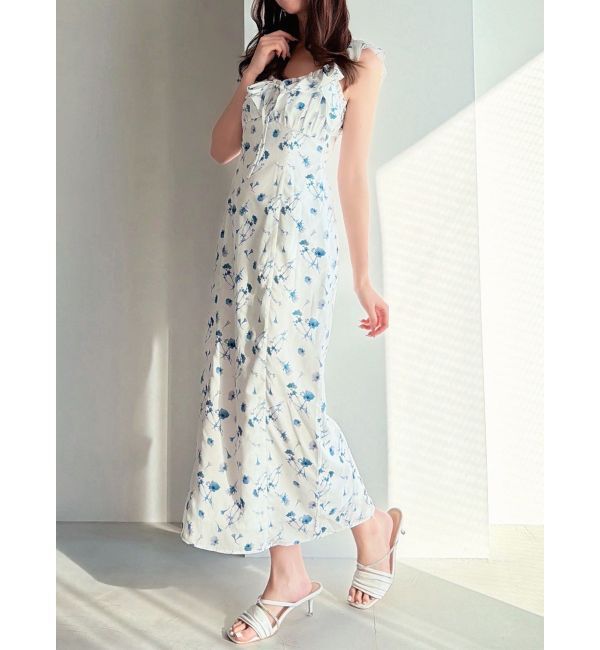 RESEXXY「【memorif.】フラワーIラインワンピース」|ワンピース|ホワイト