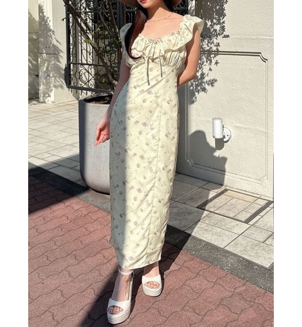 RESEXXY「【memorif.】フラワーIラインワンピース」|ワンピース|イエロー