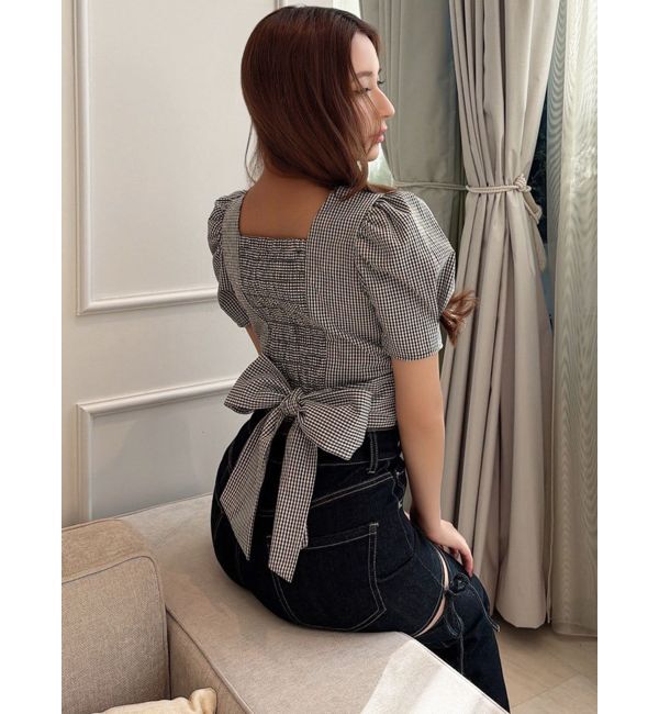 RESEXXY「バックリボンスクエアブラウス」|シャツ・ブラウス|