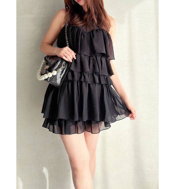 RESEXXY「アメスリラッフルチュニック【セットアップ着用可能】」|シャツ・ブラウス|ブラック