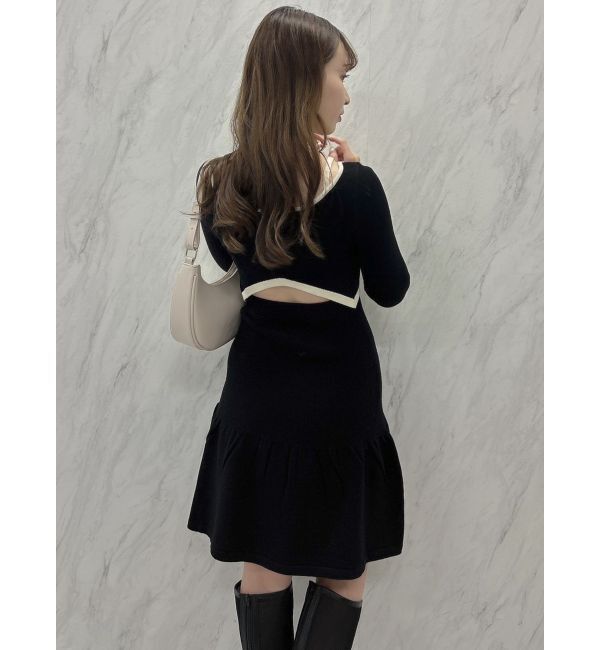dazzlin「カーデレイヤーバックオープンミニワンピース」|ワンピース|