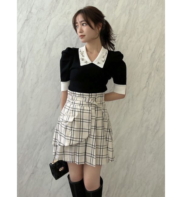 dazzlin「レイヤードプリーツミニスカート」|スカート|