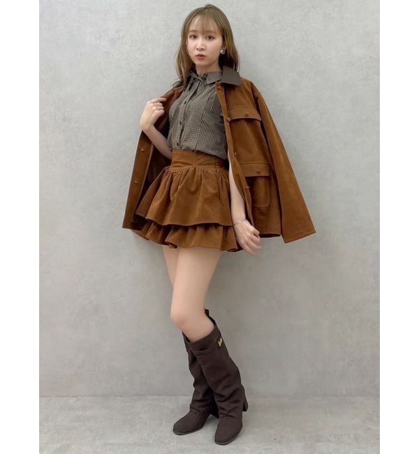 dazzlin「【セットアップ対応】フェイクスウェードミニスカート」|スカート|