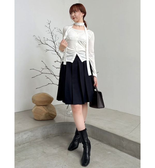 dazzlin「ミディアシメプリーツスカート」|スカート|