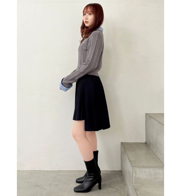 dazzlin「ミディアシメプリーツスカート」|スカート|