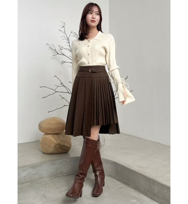 dazzlin「ミディアシメプリーツスカート」|スカート|