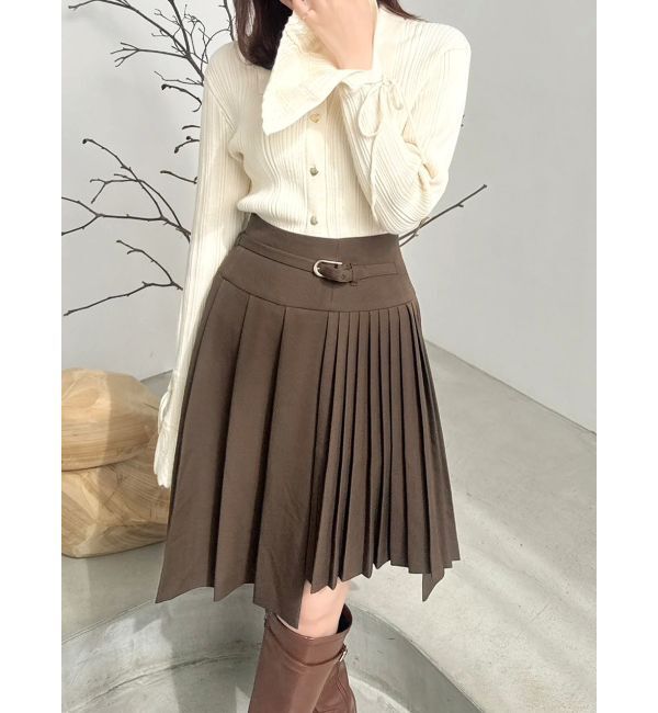 dazzlin「ミディアシメプリーツスカート」|スカート|