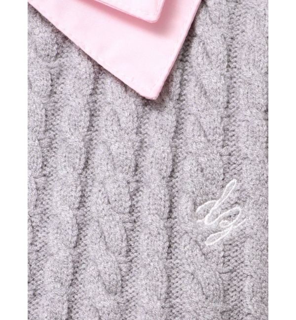 dazzlin「【20周年記念復刻！】ケーブルシャツドッキングニット」|ニット・セーター|