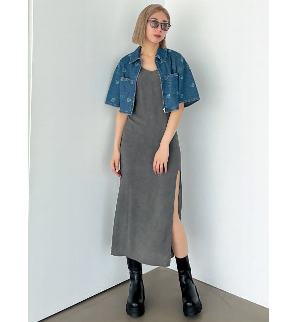 EMODA「ロングスリットキャミソールワンピース」|ワンピース|