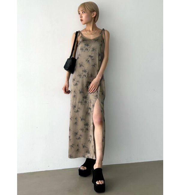 EMODA「ロングスリットキャミソールワンピース」|ワンピース|