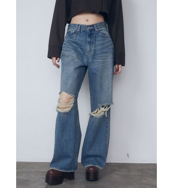 EMODA「リップドワイドジーンンズ」|デニム|