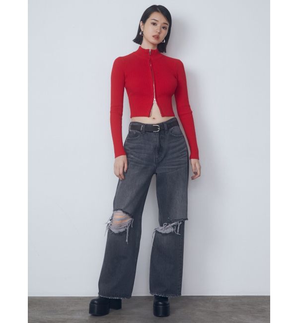 EMODA「リップドワイドジーンンズ」|デニム|