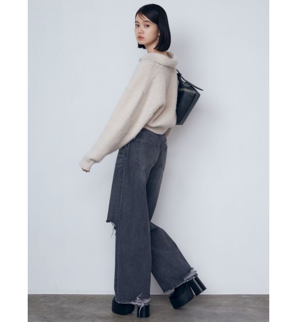 EMODA「リップドワイドジーンンズ」|デニム|