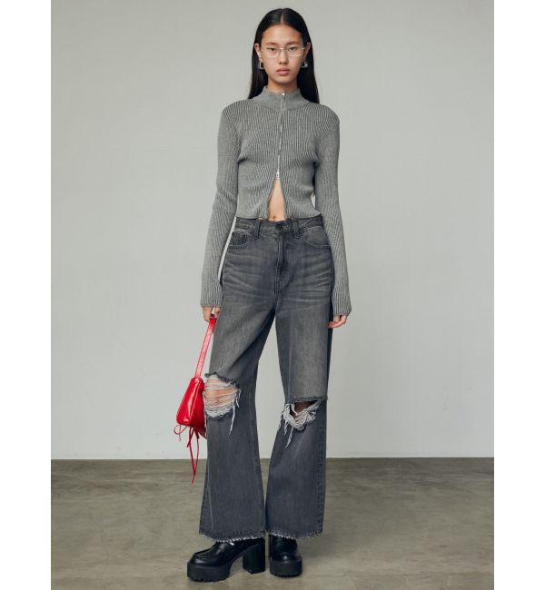 EMODA「リップドワイドジーンンズ」|デニム|