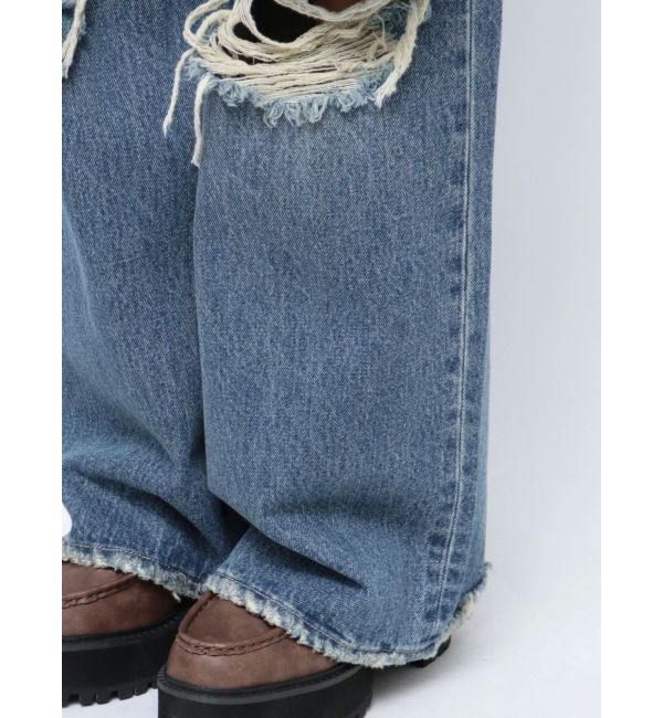 EMODA「リップドワイドジーンンズ」|デニム|