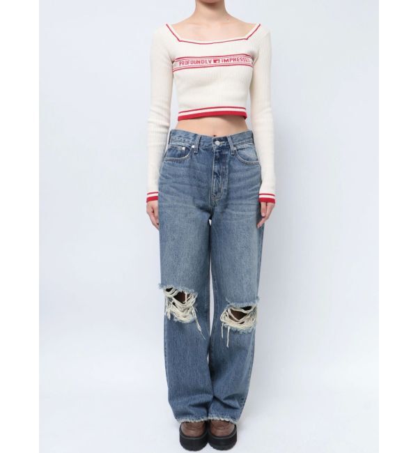 EMODA「リップドワイドジーンンズ」|デニム|