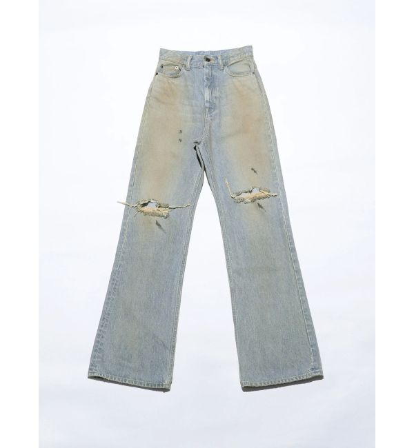EMODA「【VEQUM】BECK FULL FLARE JEANS」|デニム|アイスブルー
