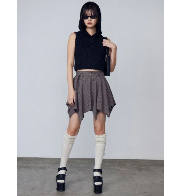 EMODA「シャギーフードニットタンクトップ」|ニット・セーター|