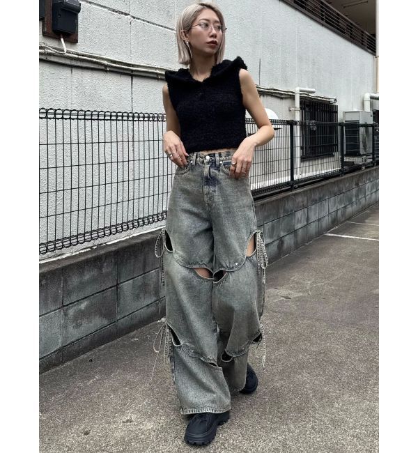 EMODA「シャギーフードニットタンクトップ」|ニット・セーター|