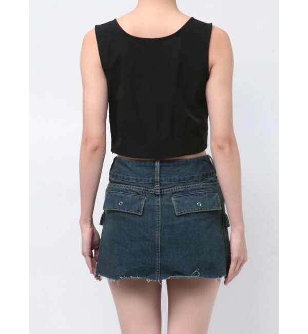 EMODA「レースアップナイロントップス」|Tシャツ・カットソー|