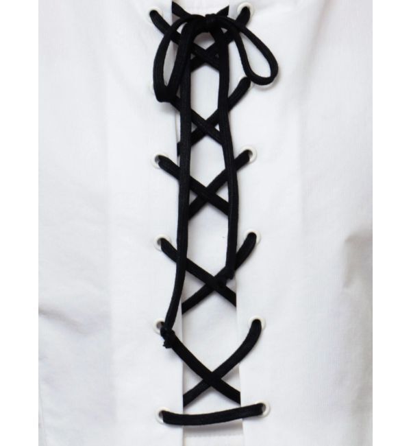 EMODA「レースアップナイロントップス」|Tシャツ・カットソー|