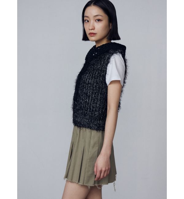 EMODA「リブワイドプリーツスカート」|スカート|