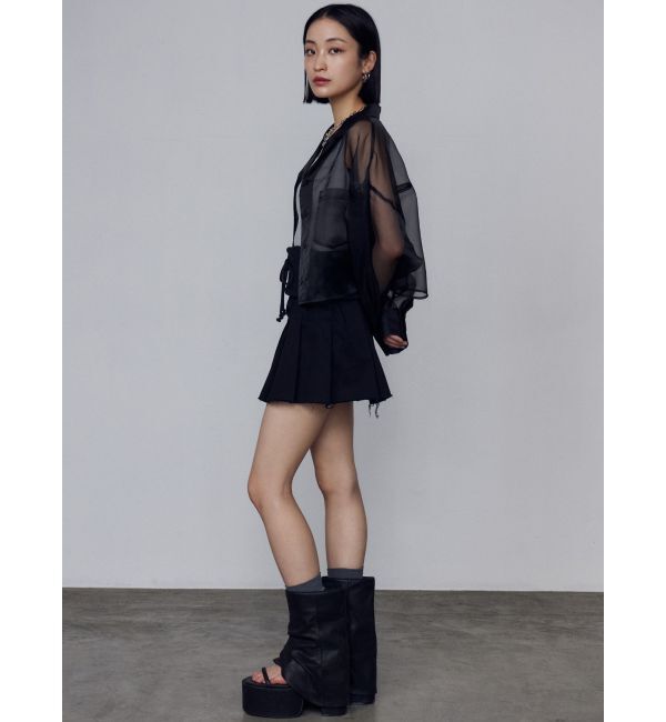 EMODA「リブワイドプリーツスカート」|スカート|