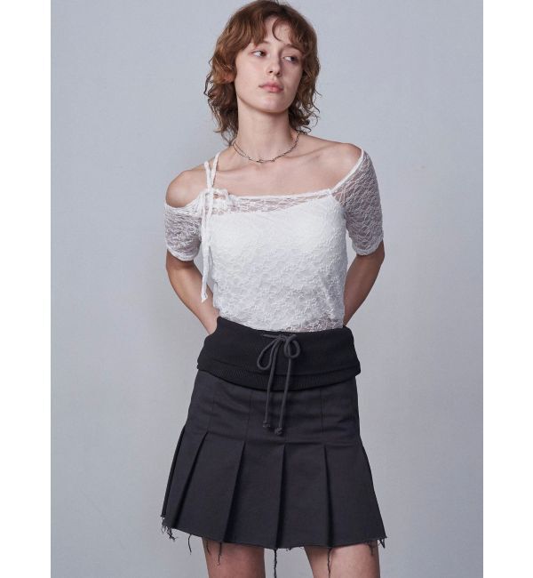 EMODA「リブワイドプリーツスカート」|スカート|