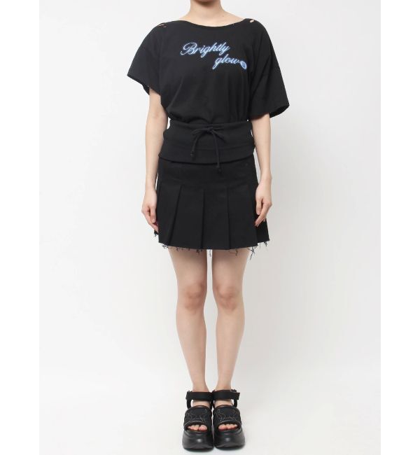 EMODA「リブワイドプリーツスカート」|スカート|