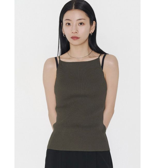 EMODA「【VEQUM】RIB HALTER NECK TOPS」|キャミソール|