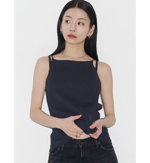 EMODA「【VEQUM】RIB HALTER NECK TOPS」|キャミソール|