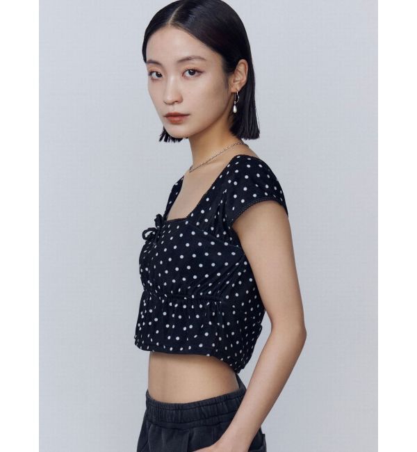 EMODA「ベロアギャザーリボンタンクトップ」|タンクトップ|