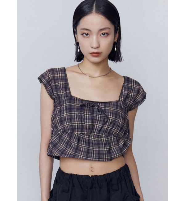 EMODA「ベロアギャザーリボンタンクトップ」|タンクトップ|