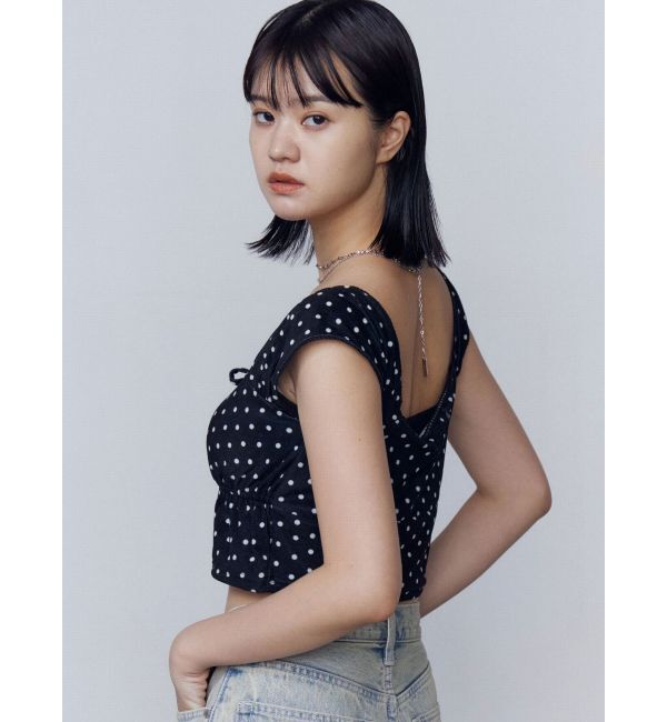 EMODA「ベロアギャザーリボンタンクトップ」|タンクトップ|