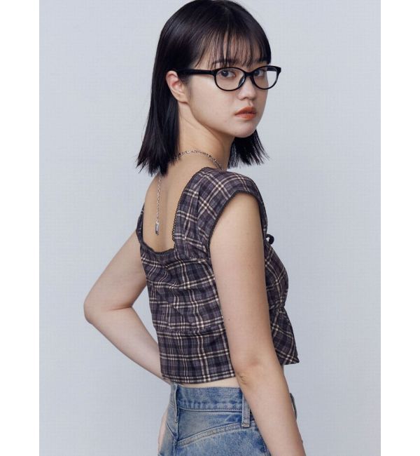 EMODA「ベロアギャザーリボンタンクトップ」|タンクトップ|