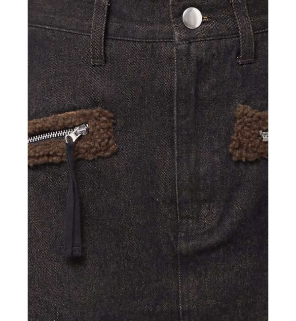 EMODA「ボアポケットミニスカート」|スカート|