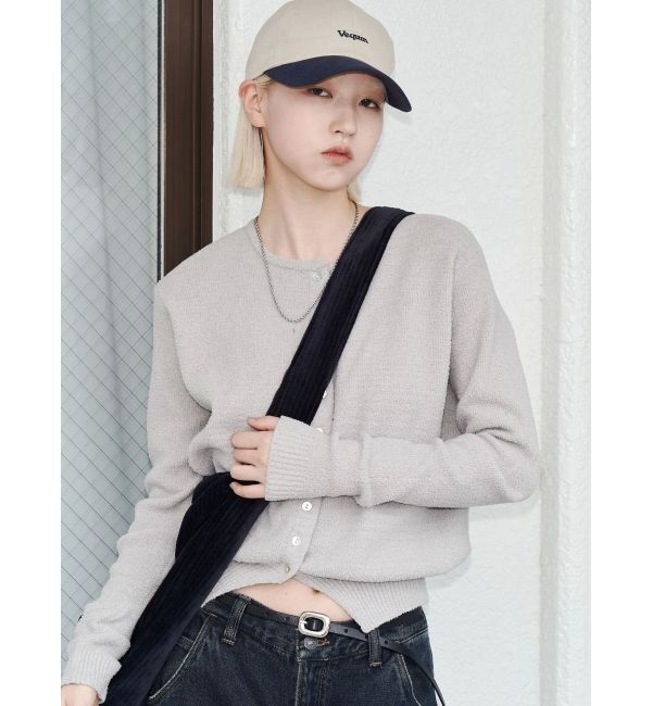 EMODA「【VEQUM】MOLE KNIT CARDIGUAN」|カーディガン|グレー