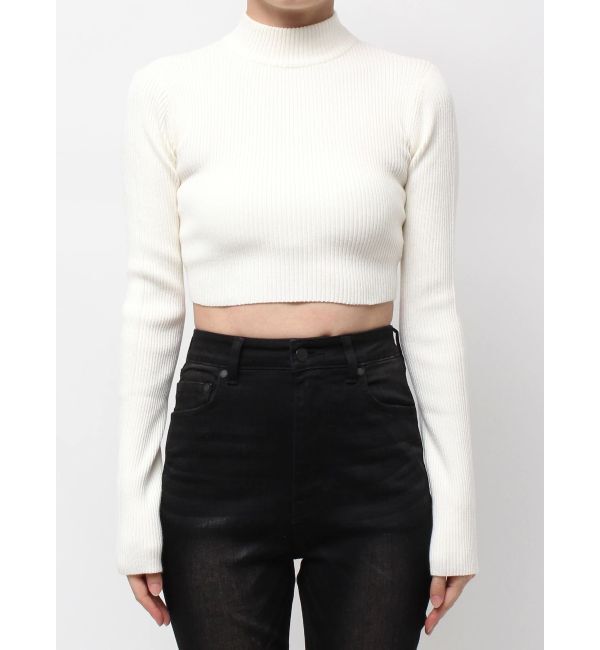 EMODA「ハイネッククロップニット」|ニット・セーター|アイボリー