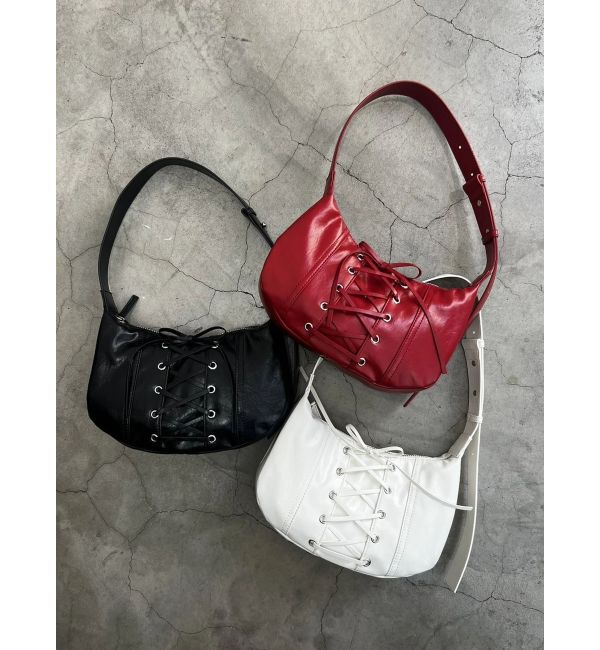 EMODA「レースアップハーフムーンバッグ」|ショルダー・メッセンジャー|