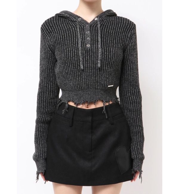 EMODA「ダメージニットフーディ」|ニット・セーター|