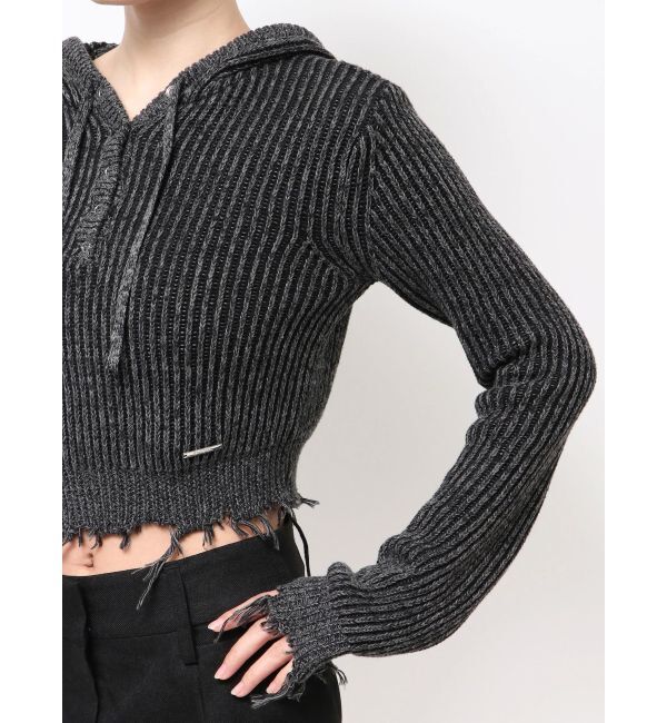 EMODA「ダメージニットフーディ」|ニット・セーター|