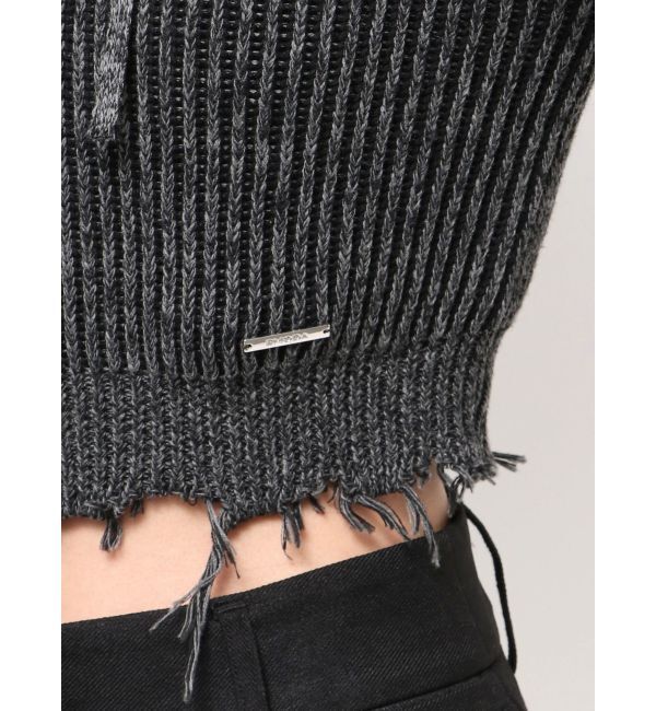 EMODA「ダメージニットフーディ」|ニット・セーター|